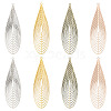 16Pcs 4 Colors Brass Filigree Pendants KKC-TA0001-08B-3