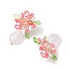 Flower Handmade Glass Seed Beads Stud Earrings EJEW-MZ00449-6