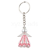 Glass Seed Bead with Acrylic Angel Keychain KEYC-MZ00026-03-1