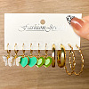 Alloy Hoop Earring Sets WG6DB3C-30-1