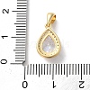 Brass Micro Pave Clear Cubic Zirconia Pendants KK-L227-001G-3