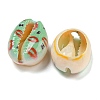 Printed Natural Shell Beads BSHE-G037-01A-2