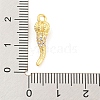 Rack Plating Brass Micro Pave Cubic Zirconia Pendants ZIRC-F140-02G-3