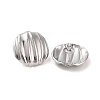 Flat Round 304 Stainless Steel Stud Earrings for Women EJEW-L272-003P-2