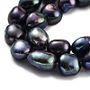 Dyed Natural Cultured Freshwater Pearl Beads Strands PEAR-P062-30D-4