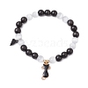 2Pcs Cat Eye Beaded Bracelets BJEW-TA00566-3