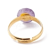 Natural Mixed Gemstone Adjustable Rings RJEW-JR00402-5