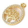 Brass Micro Pave Cubic Zirconia Pendants KK-K298-29B-G-2