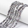 Electroplate Opaque Glass Beads Strands LS-EGLA-A034-P8mm-F15-1