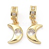 Brass Cubic Zirconia Pendants ZIRC-C001-05G-1