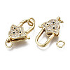 Brass Micro Pave Cubic Zirconia Lobster Claw Clasps KK-Q769-033-NF-3