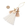 3Pcs 3 Colors Handmade Macrame Cotton Cord Angel Pendant Decorations HJEW-JM02669-5