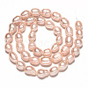 Oval Natural Cultured Freshwater Pearl Beads Strands PEAR-R015-44-2