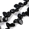 Natural Black Tourmaline Nuggets Beads Strands G-B125-A06-01-1