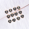 Light Gold Plated Alloy Enamel Pendants ENAM-R055-05B-8