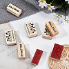 Olycraft 8Pcs 2 Styles Wooden Stamps DIY-OC0005-80-4