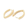 Clear Cubic Zirconia Teardrop Hinged Hoop Earrings for Women EJEW-P196-30G-2