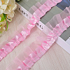 Gorgecraft 10M 2-Layer Polyester Pleated Lace Trim Ribbon DIY-GF0008-89B-6