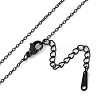 Halloween Series 202 Stainless Steel Cable Chain Cat Shape Pendant Necklaces NJEW-S005-01B-E-3