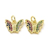 Brass Micro Pave Colorful Cubic Zirconia Charms KK-E068-VF101-2