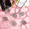   6Pcs Tibetan Style Alloy Rhinestone Big Pendants RB-PH0001-23-2