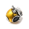 925 Sterling Silver Enamel European Beads STER-Z013-07P-04-2