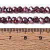 Transparent Electroplate Glass Beads Strands LS-EGLA-Q131-01A-06-4