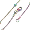 Ion Plating(IP) 304 Stainless Steel Round Snake Chain Necklaces STAS-G244-88B-M-3