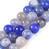 Natural Striped Agate/Banded Agate Beads Strands G-Z060-A01-C26-1