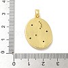 Brass Micro Pave Cubic Zirconia Pendants KK-G517-07G-3