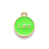 Alloy Enamel Pendants X-ENAM-S124-01A-06G-3