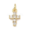 Brass Micro Pave Cubic Zirconia Pendants KK-A293-20G-02-1