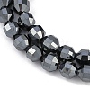 Electroplated Synthetic Non-magnetic Hematite Energy Prism Beads Strands G-H072-M01-01-3