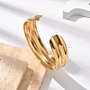 304 Stainless Steel Cuff Bangles for Women BJEW-B108-07G-3