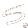 925 Sterling Silver Wheat Chains Necklace for Women STER-I021-02C-RG-1