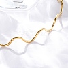 304 Stainless Steel Wave Shape Link Chain Necklaces for Women NJEW-S439-08G-3