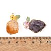 Raw Rough Natural Mixed Stone Copper Wire Wrapped Pendants PALLOY-JF06061-3