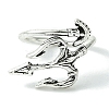 Three Fork Alloy Open Cuff Ring RJEW-K275-13AS-2