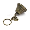 Iron Bell & Hollow Out Alloy Pendant Keychains KEYC-JKC00998-02-4