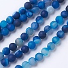 Natural Grade A Striped Agate/Banded Agate Beads Strands X-G-E478-05-10mm-1