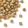 Brass & Alloy & Rhinestone Enamel Beads RB-CBA973B-11E-G-1