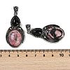 Natural Rhodonite & Obsidian Pendants G-I370-08AS-08-3