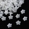 Transparent Frosted Acrylic Flower Beads X-PL554-1