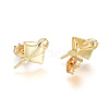 Brass Ear Studs EJEW-G273-02G-2