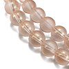 Frosted Transparent Glass Bead Strands X1-GLAA-P065-8mm-05-4