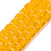 Transparent Glass Beads Strands GLAA-R041-8x8mm-A02-1