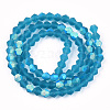 Imitate Austrian Crystal Bicone Frosted Glass Beads Strands EGLA-A039-T2mm-MB01-2