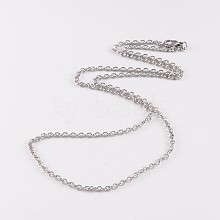 Tarnish Resistant 304 Stainless Steel Cable Chain Necklaces NJEW-JN01527-03