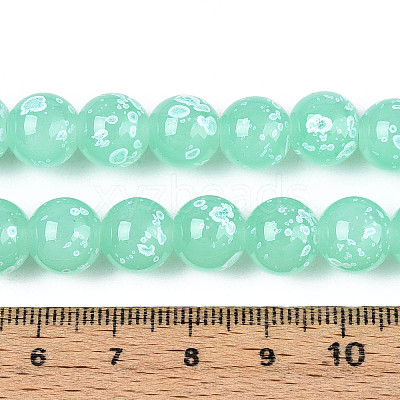 Baking Paint Glass Beads Strands DGLA-N015-10mm-07-1