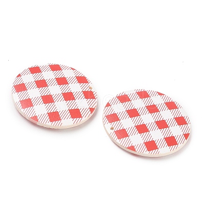 Schima Wood Double-faced Printed Pendants WD-CBAAE3D-01-1